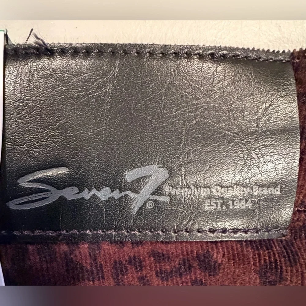 Seven7 | ladies leopard high rise skinny corduroy pants. Size: 18